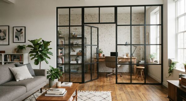 10 façons de transformer votre espace avec une cloison verrière amovible