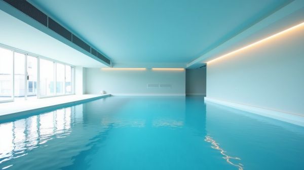 Piscine coque fond plat paroi droite avec Neptune Piscines